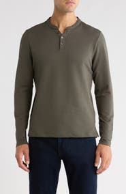 Robert Barakett Jeffrey Y-Neck Henley Top