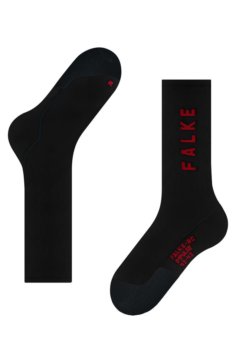 Falke BC Impulse Cycling Socks, Alternate, color, Black