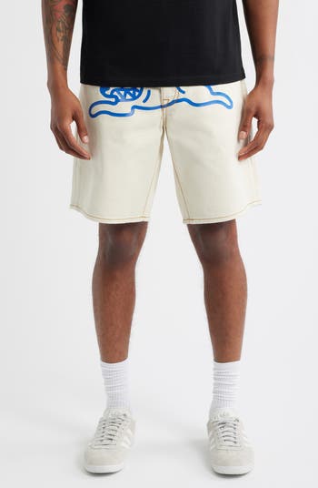 Cream Jean Strawberry Fit Denim Shorts