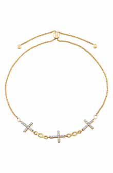 Frankie & Zoe Diamond Cross Bolo Bracelet - 0.25ct.