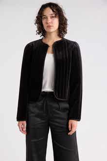 Sanctuary Quilted Velvet Jacket