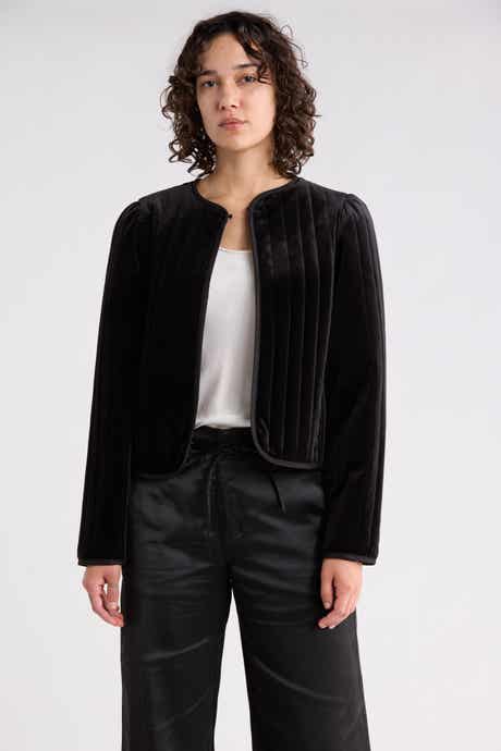 Sanctuary Quilted Velvet Jacket