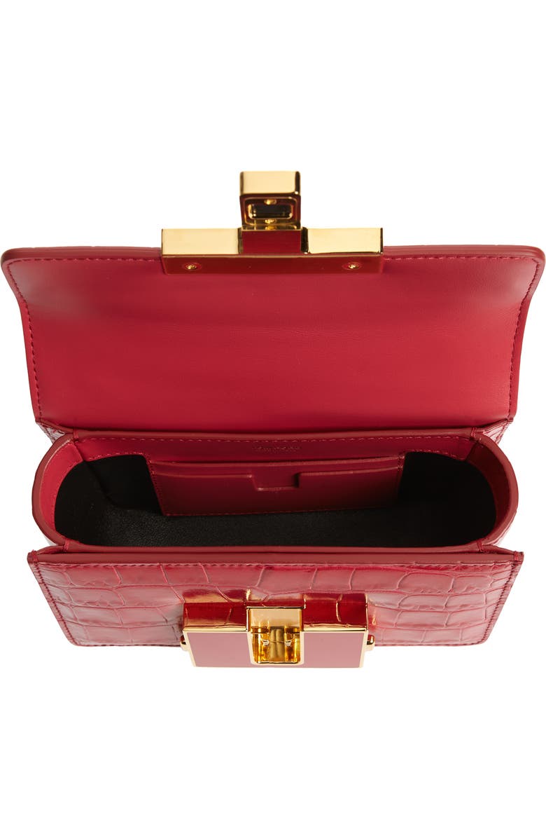 TOM FORD Small Maxi Croc Embossed Leather Shoulder Bag, Alternate, color,