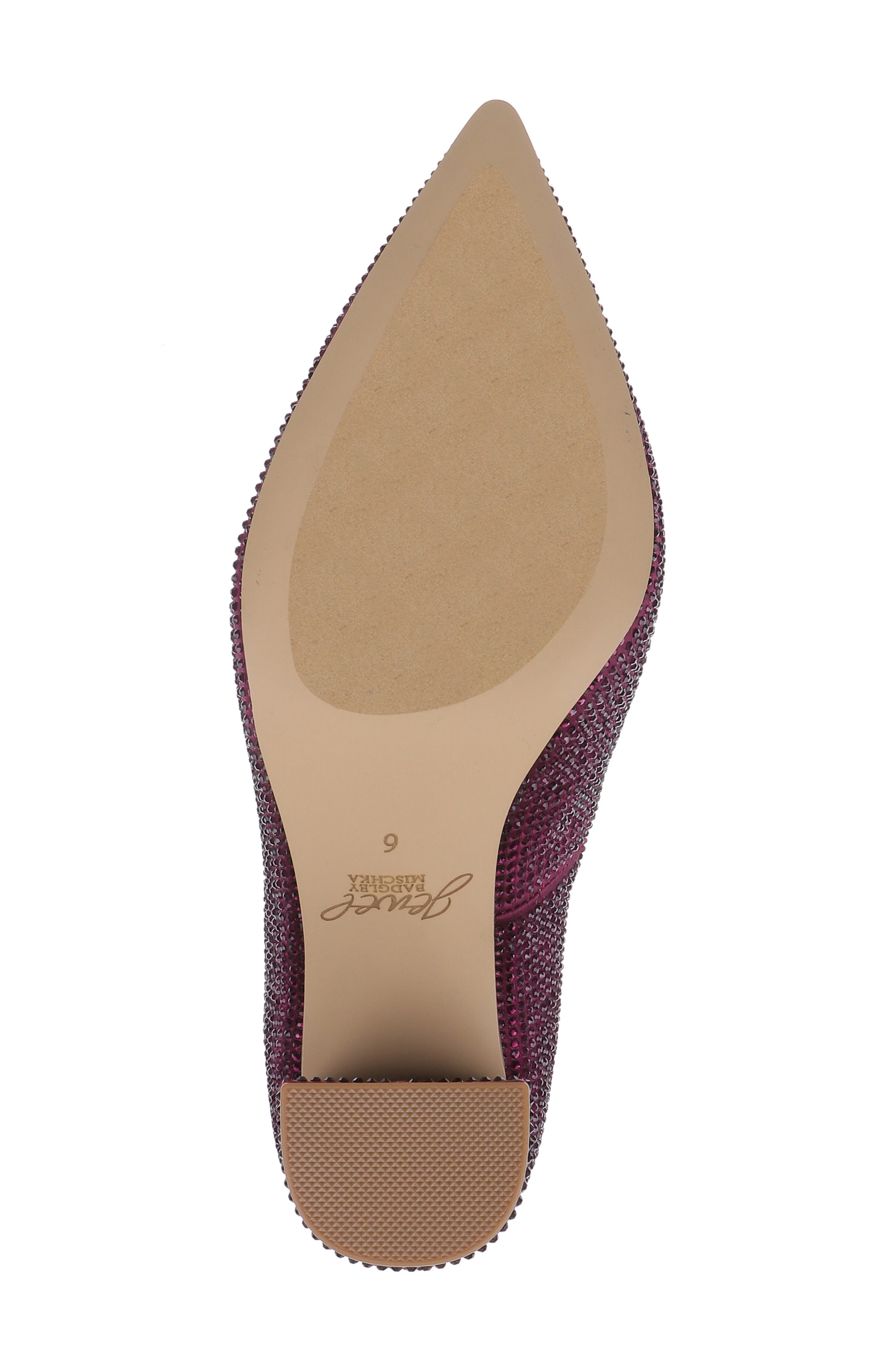 Banee II Crystal Pointed Toe Pump, Alternate, color, BORDEAUX SATIN
