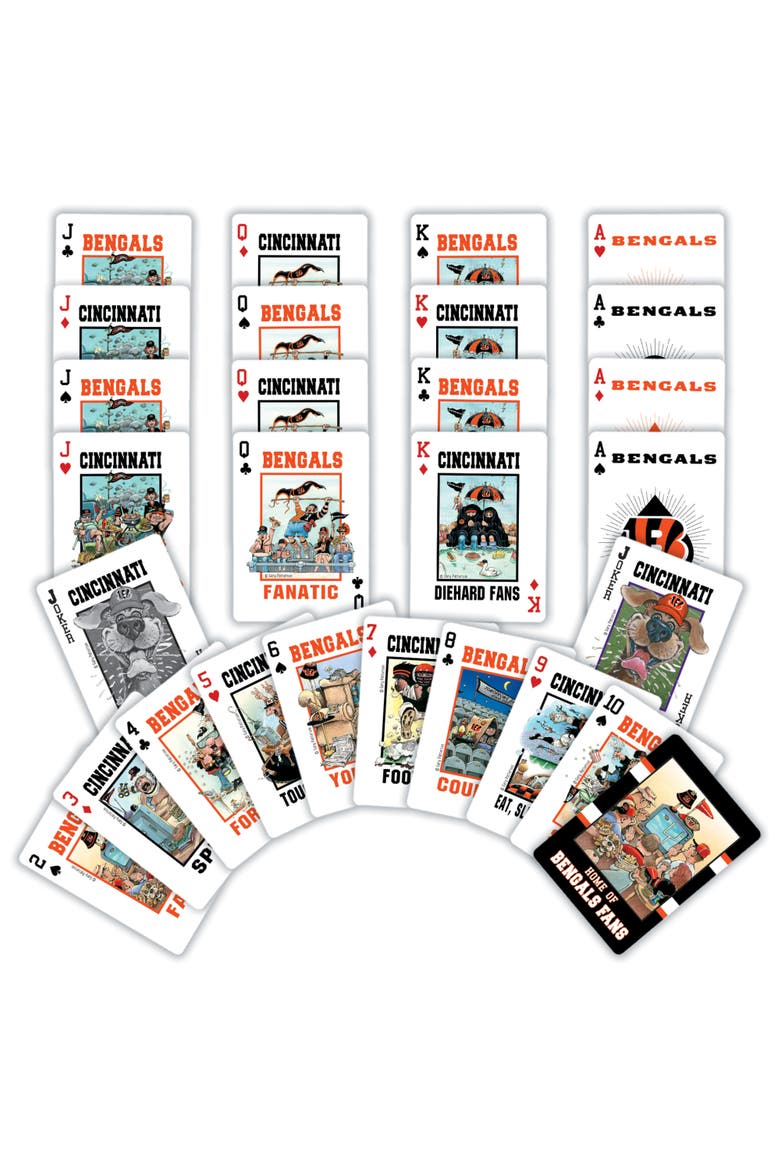 Cincinnati Bengals Fan Playing Cards, Alternate, color, Multicolor