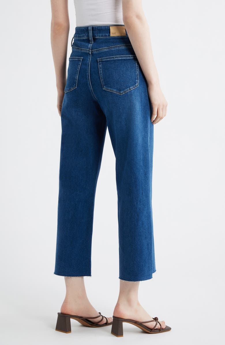 PAIGE Anessa High Waist Raw Hem Wide Leg Jeans, Alternate, color, Venetian Breeze