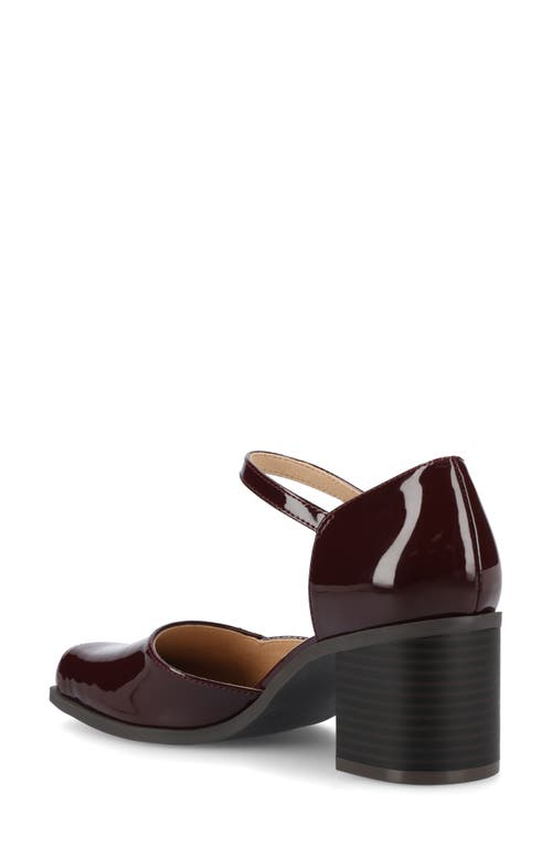 Journee Collection Evangeline Block Heel Pump In Burgundy