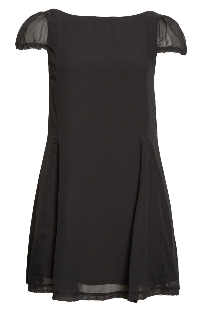 POSSE Priscilla Silk Minidress, Alternate, color, Black