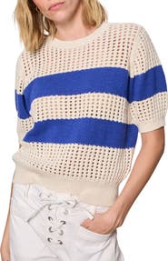 Sanctuary Beachside Openwork Stripe Sweater