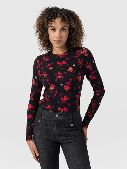 Shop Saint + Sofia Austen Crew Neck Long Sleeve Tee