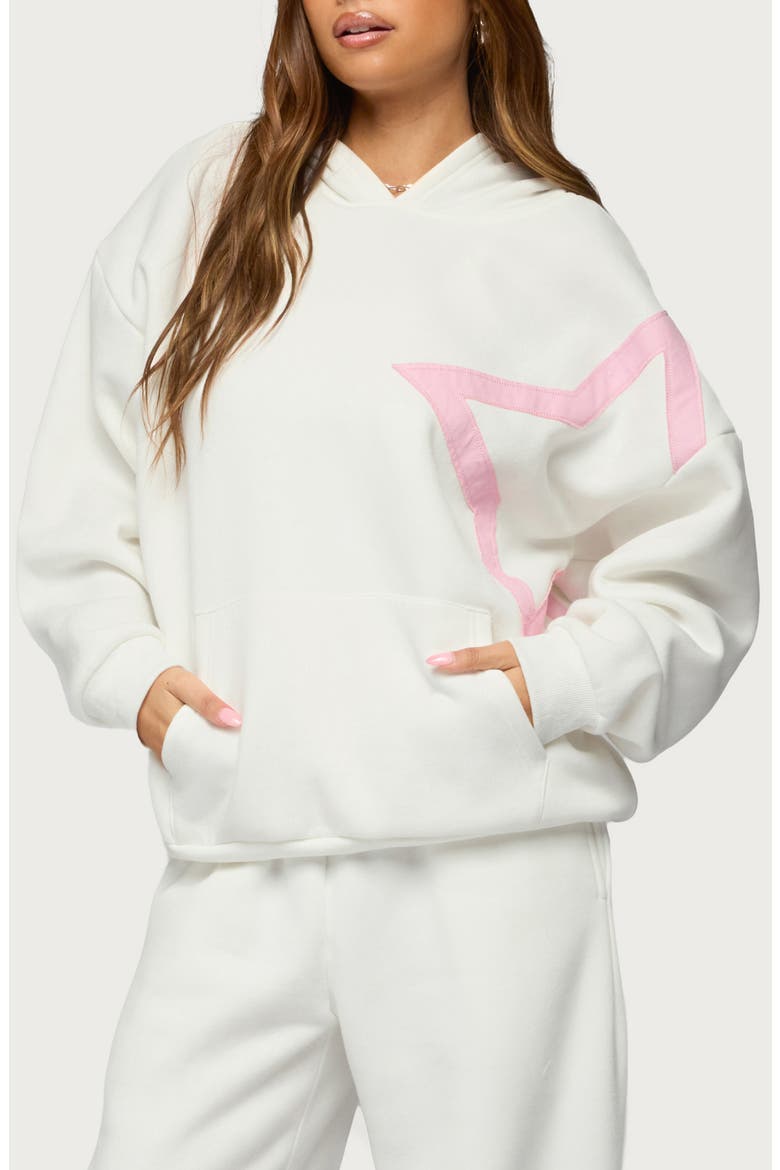 Starly Oversize Hoodie, Main, color, WHITE