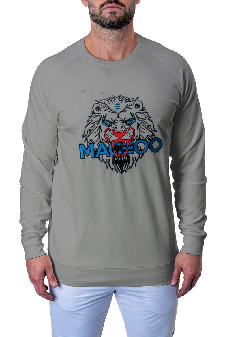 Majestic Stretch Cotton Sweatshirt, Main, color, GREY