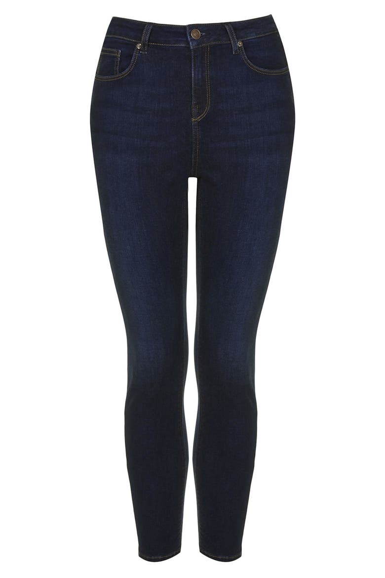 Moto 'Jamie' Vintage High Rise Jeans, Alternate, color, DARK DENIM