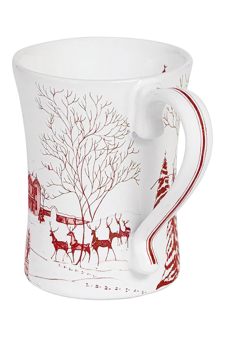 Country Estate Winter Frolic Mug, Alternate, color, RUBY