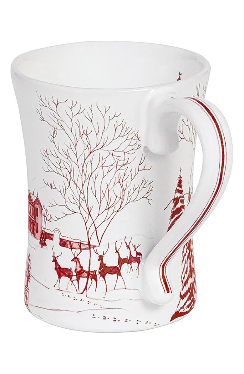 Juliska Country Estate Winter Frolic Mug, Alternate, color, Ruby