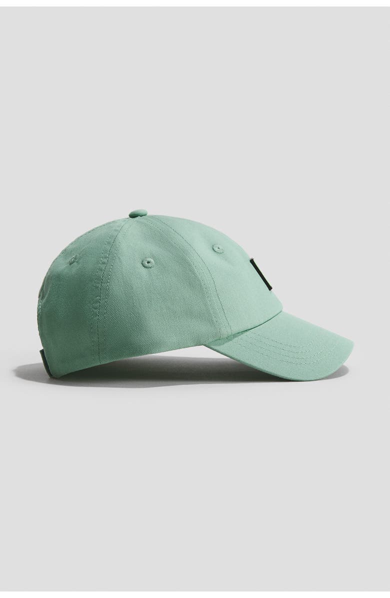 H&M Printed twill cap, Alternate, color, Dusty Green/Minecraft