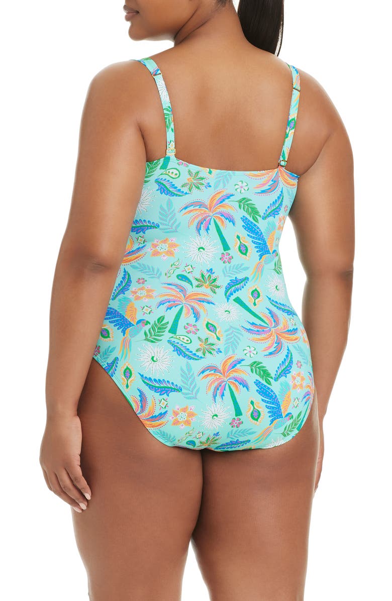 BLEU by Rod Beattie Mio Underwire Shirred One-Piece Swimsuit, Alternate, color, 