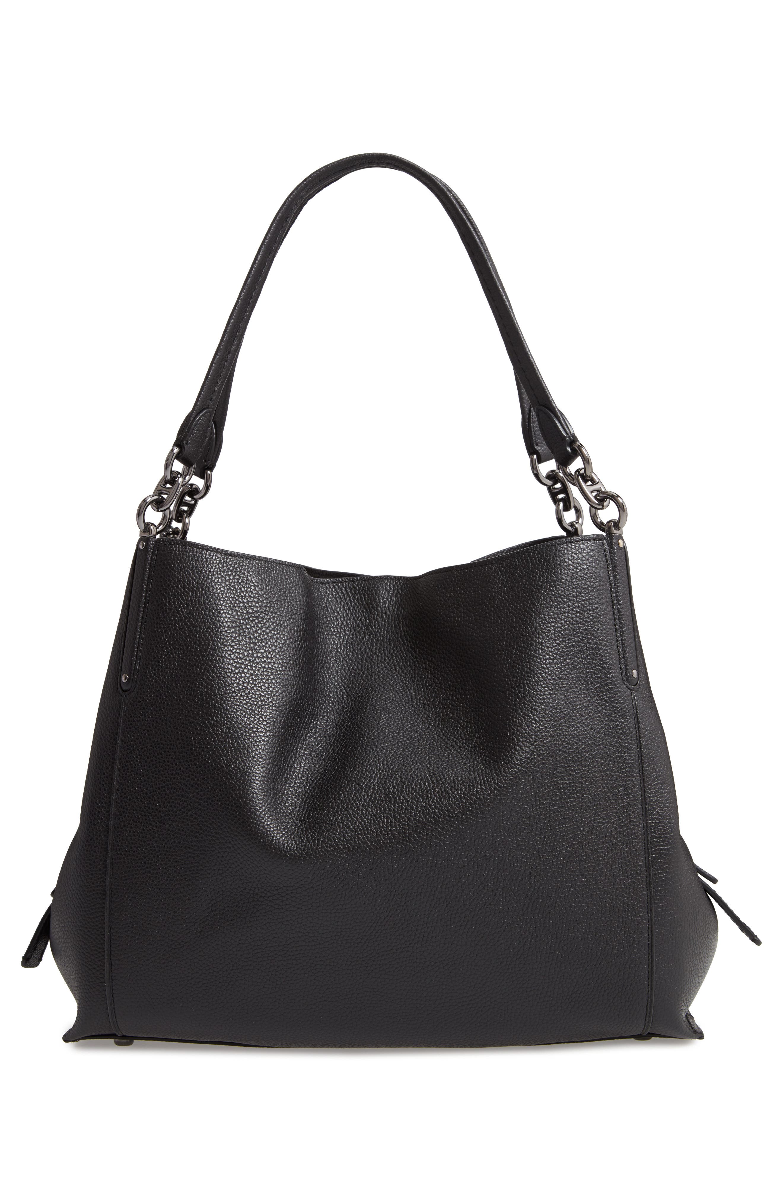 COACH Dalton 31 Pebbled Leather Shoulder Bag, Alternate, color, 