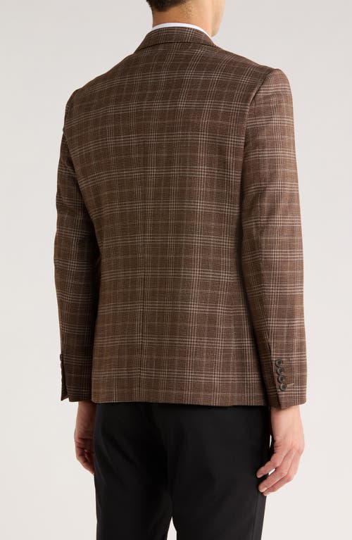 Tom Baine Plaid Two-button Sport Coat In Animal Print