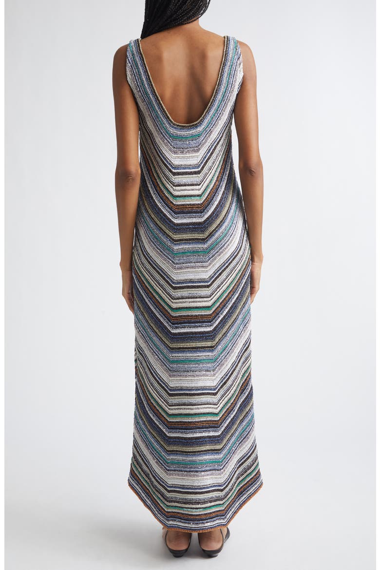 Metallic Chevron Stripe Sweater Dress, Alternate, color, SMSO4-MULTICOLOR COLD TONES