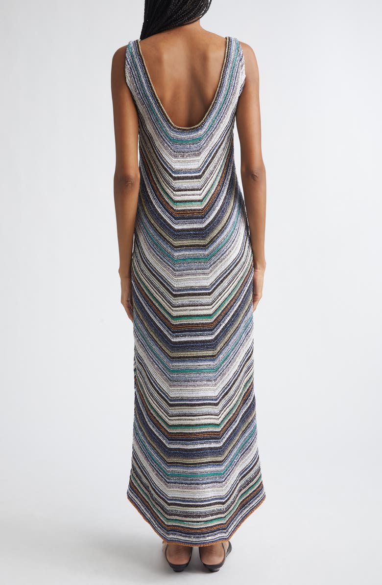 Missoni Metallic Chevron Stripe Sweater Dress, Alternate, color, Smso4-Multicolor Cold Tones