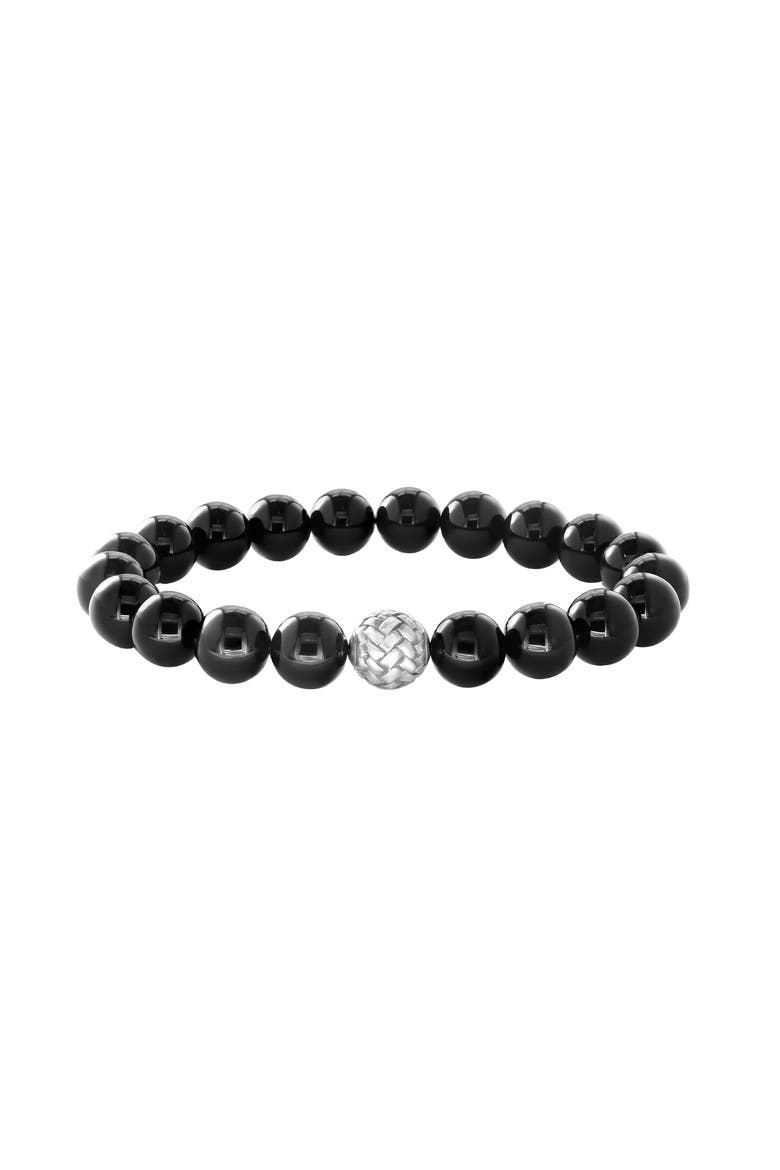 925 Sterling Silver ,Tiger Eye,Onyx Bracelet, Alternate, color, Sterling Silver