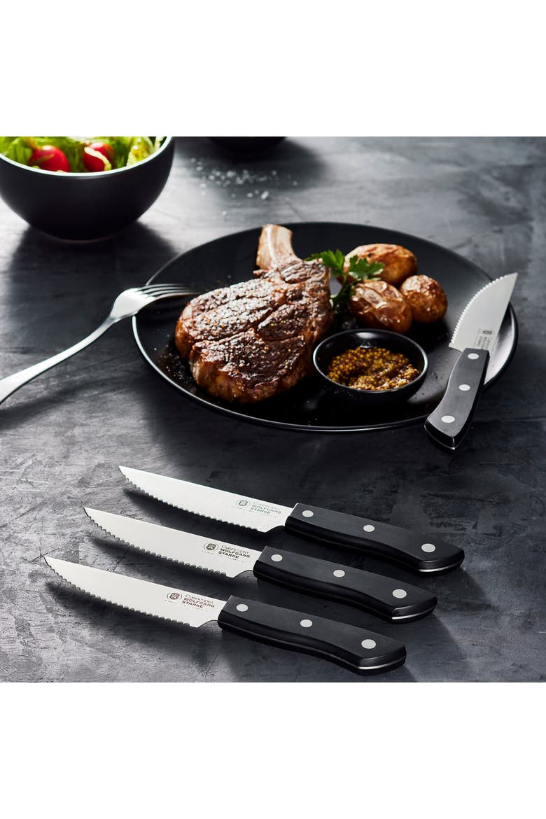 WOLFGANG STARKE 4-Piece Steak Knife Set, Alternate, color, Black