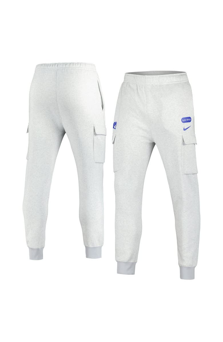 Nike Men's Nike Heather Gray Duke Blue Devils Club Cargo Jogger Pants, Main, color,
