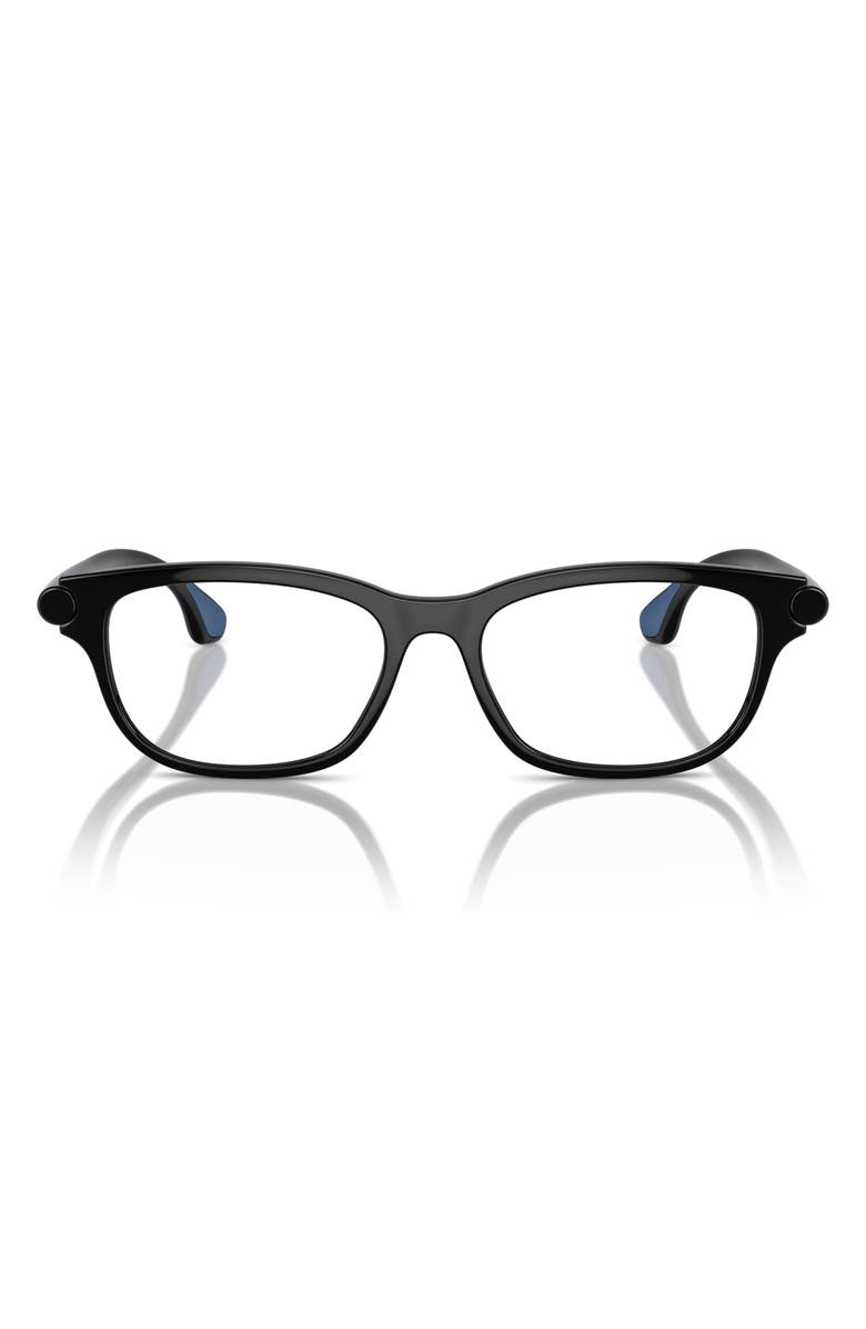 Burberry 49mm Rectangular Optical Glasses, Main, color, Black / Demo Lens