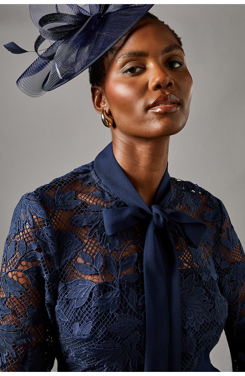 Coast Lace Tie Neck Jumpsuit, Alternate, color, Navy