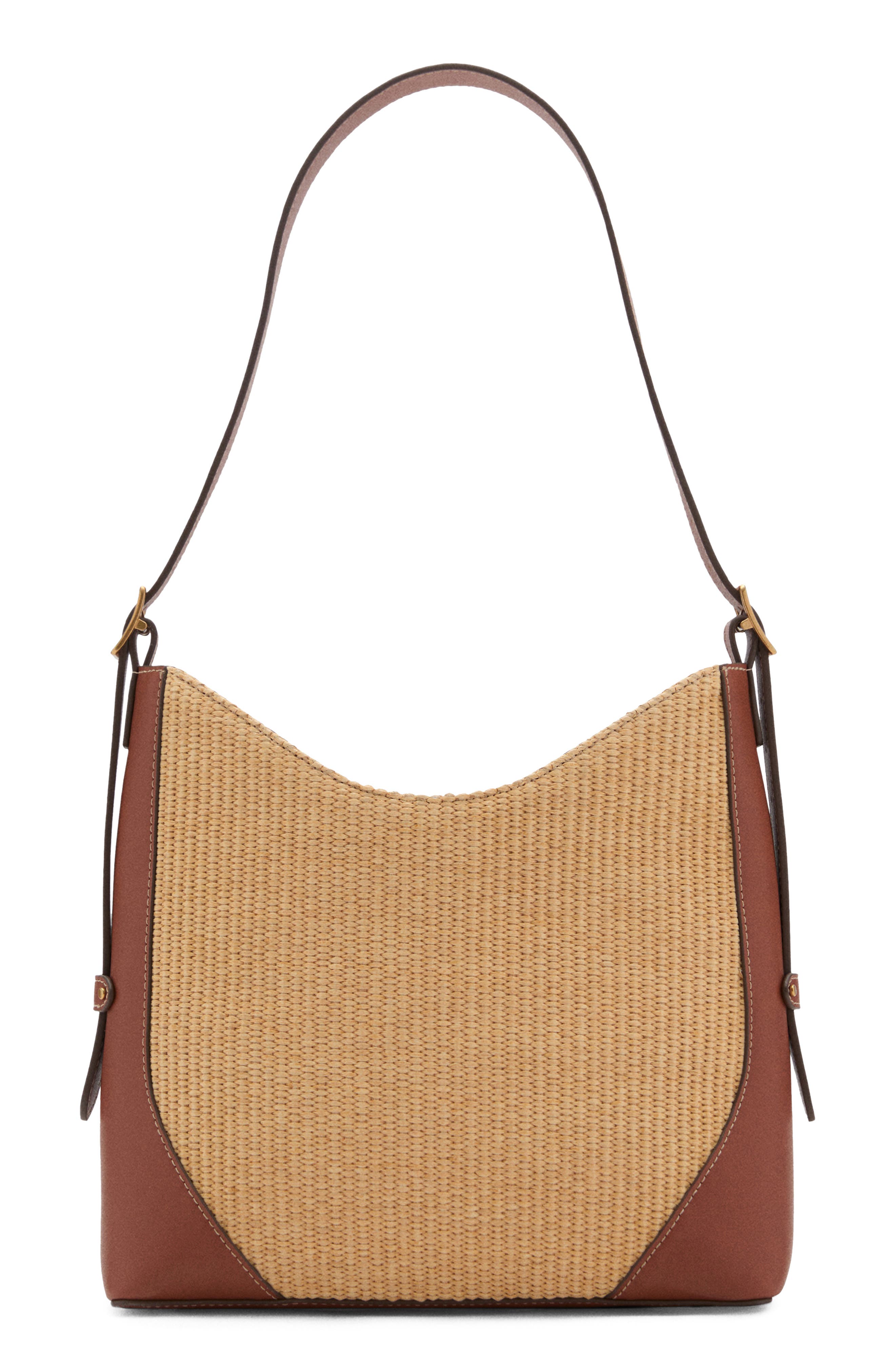MANGO Canvas Shoulder Bag, Main, color, 