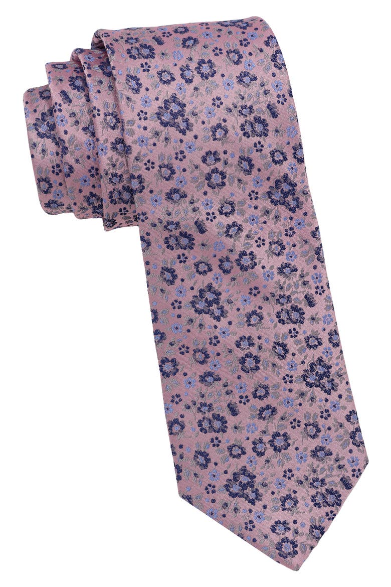 Ditsy Floral Tie, Main, color, PINK
