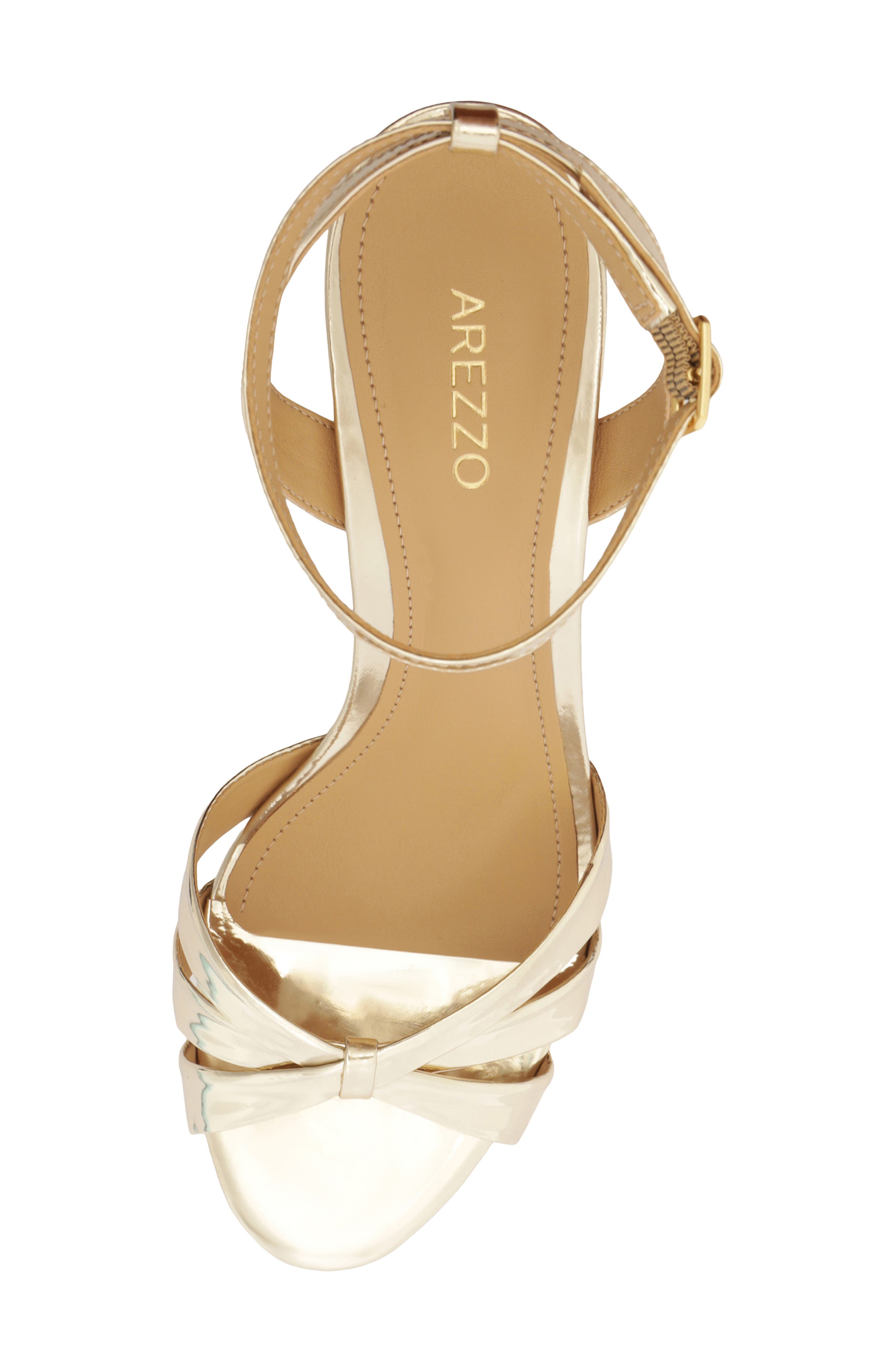 Veronica Ankle Strap Platform Sandal, Alternate, color, PLATINO