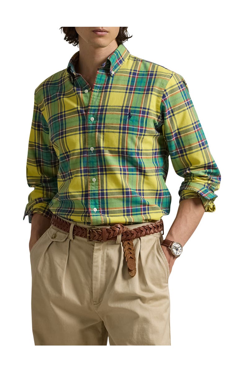Polo Ralph Lauren Plaid Oxford Sport Shirt, Main, color, 
