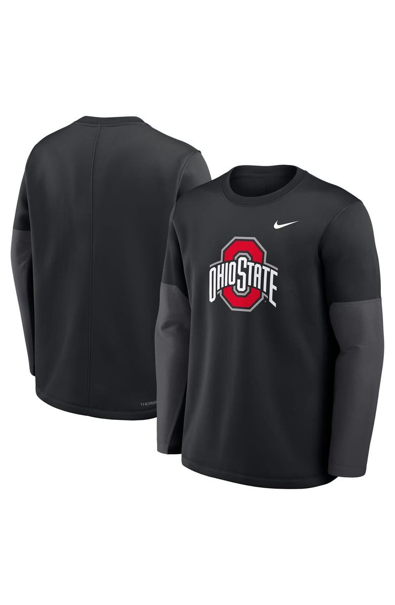 Nike Men's Nike Black Ohio State Buckeyes 2025 Sideline Coach Performance Long Sleeve T-Shirt, Alternate, color, Black