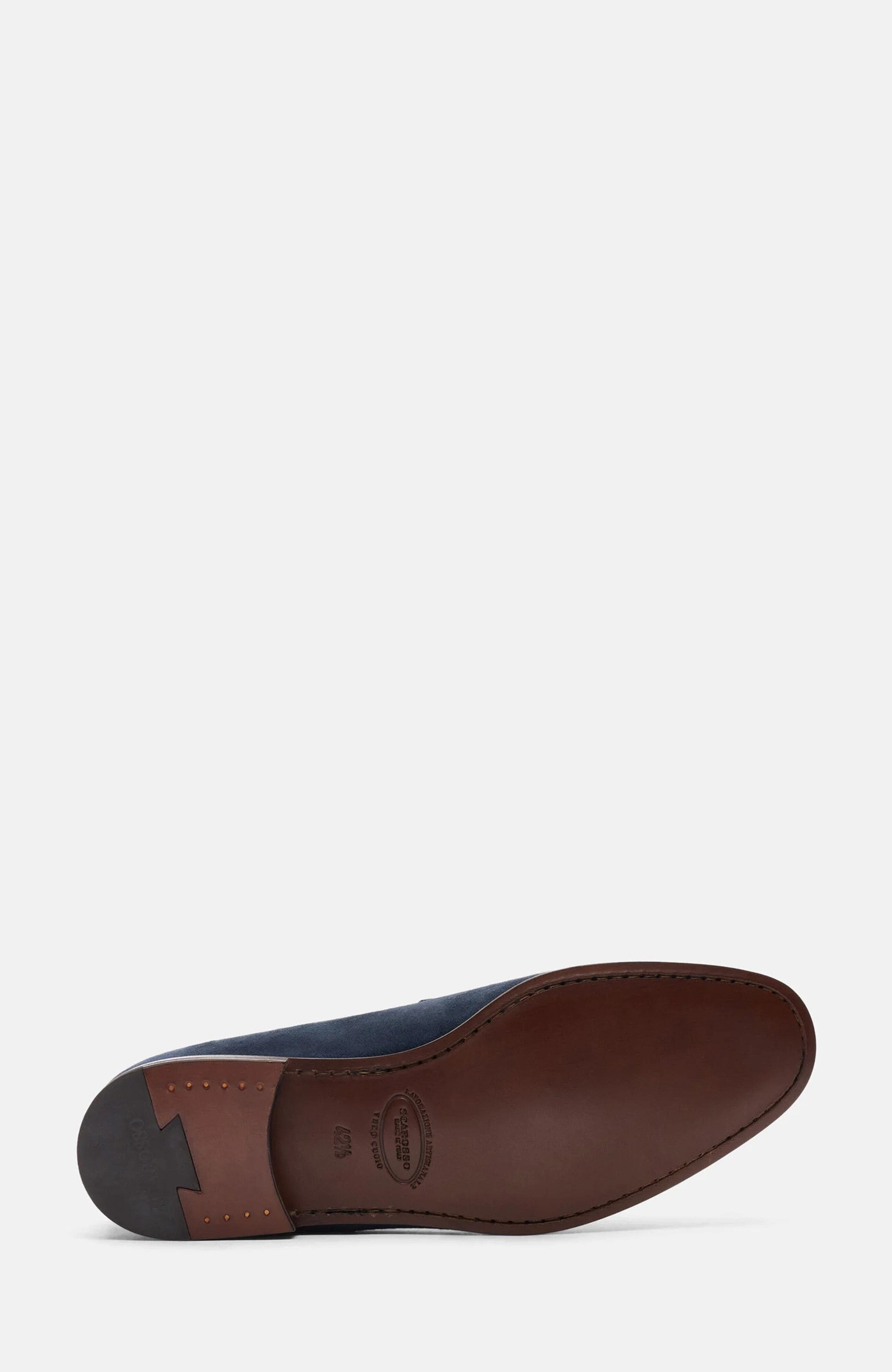 Marzio Loafers, Alternate, color, Dark Blue Suede