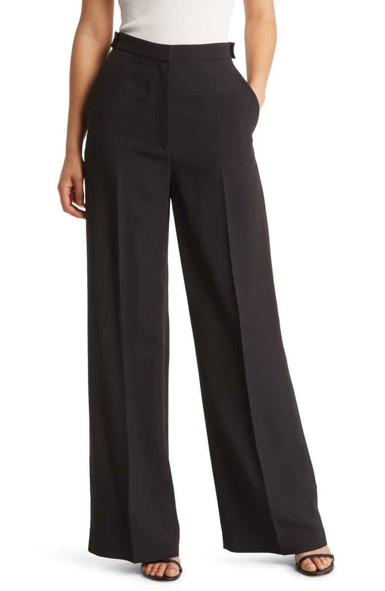 BOSS Tacilana High Waist Wide Leg Trousers, Main, color,