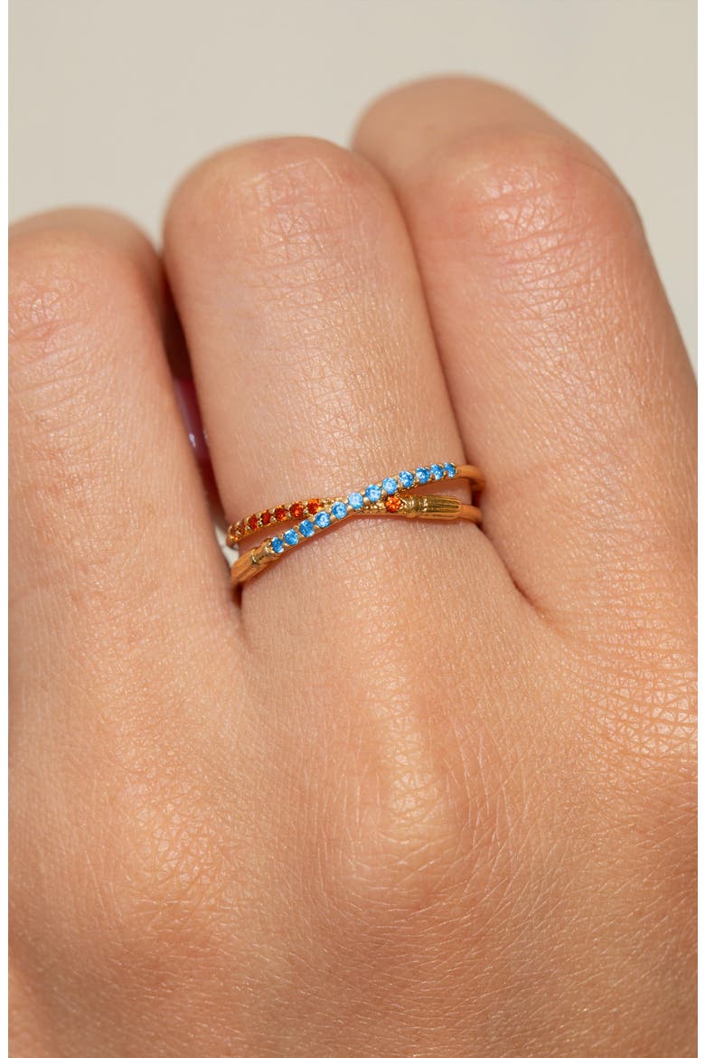 Star Wars™ Lightsaber Duel Cubic Zirconia Crossover Ring, Alternate, color, GOLD
