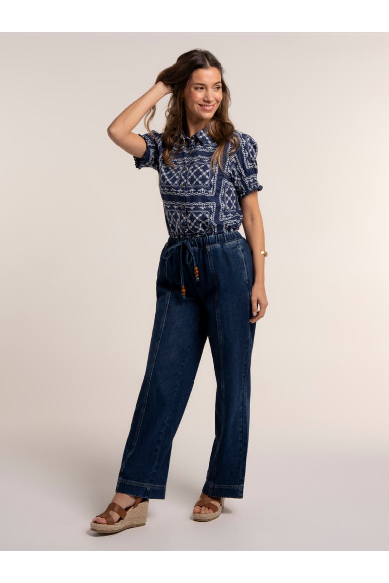 Marine Blouse, Alternate, color, Navy