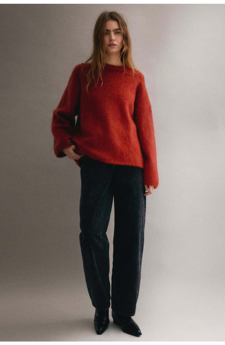 H&M Oversized Mohair-blend Jumper, Alternate, color, Burnt Orange