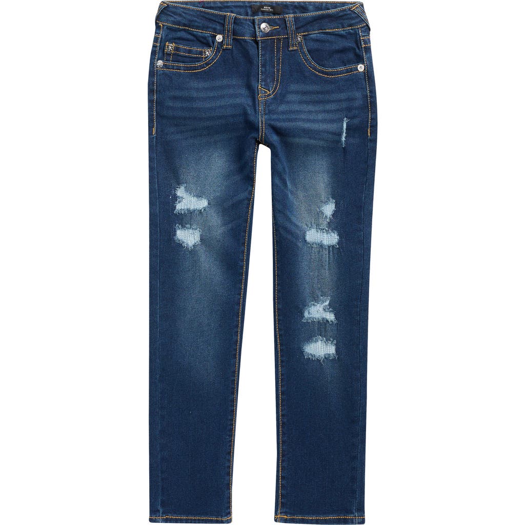 True Religion Kids' Tear & Repair Jeans In Blue