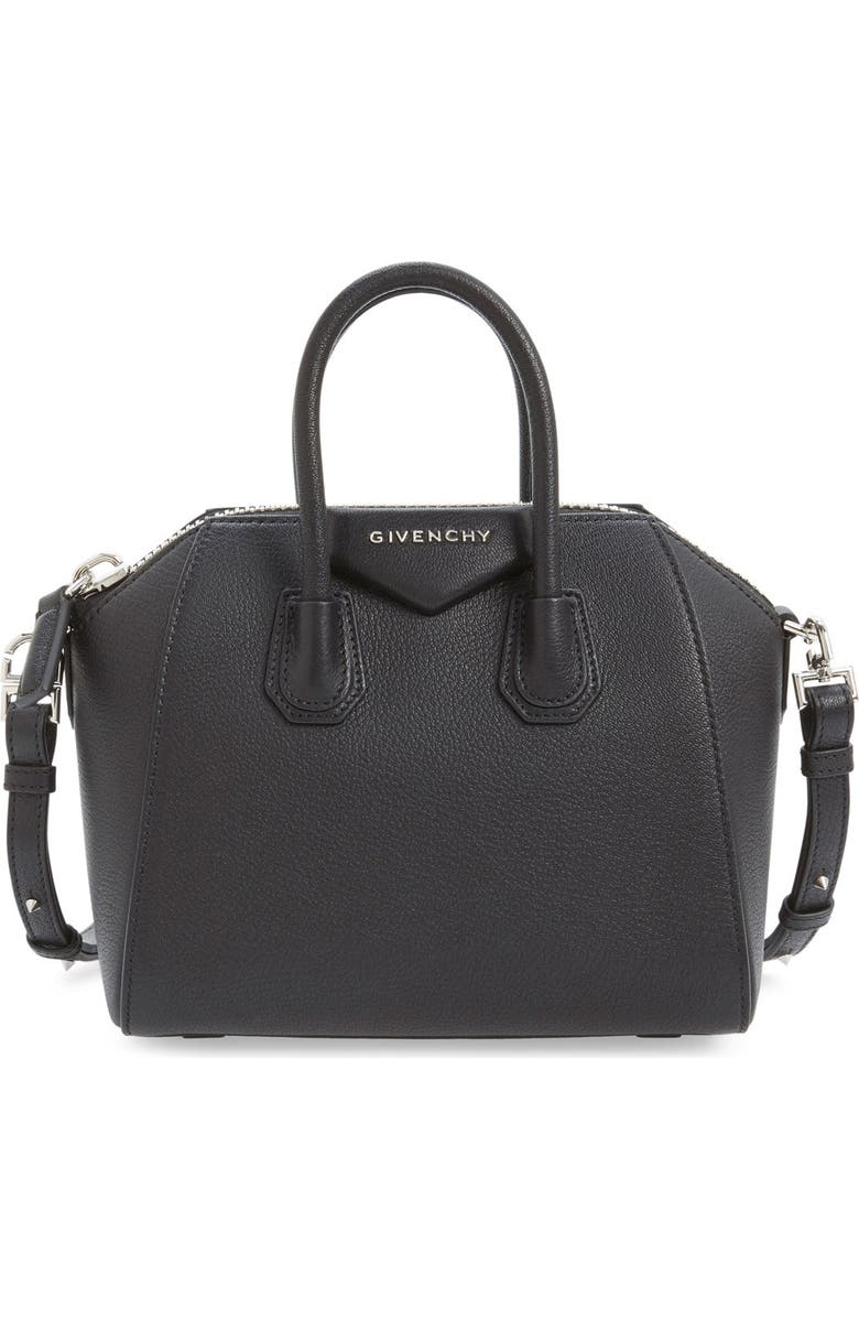 Givenchy Mini Antigona Sugar Leather Satchel, Main, color,