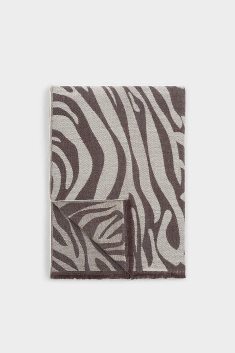 Zebra Printed Blanket Scarf