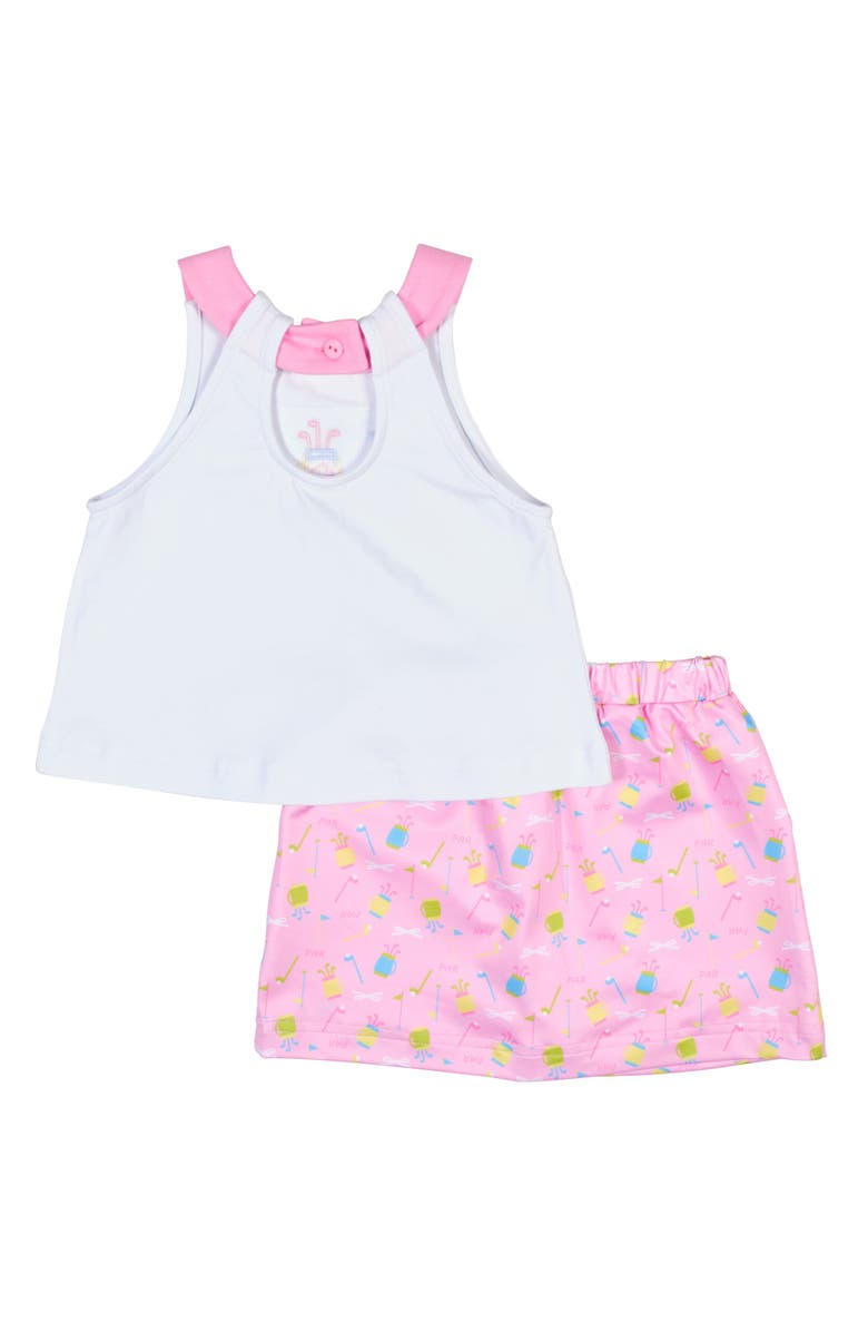 Florence Eiseman Top And Skort Set With Golf, Alternate, color, Pink/Multi