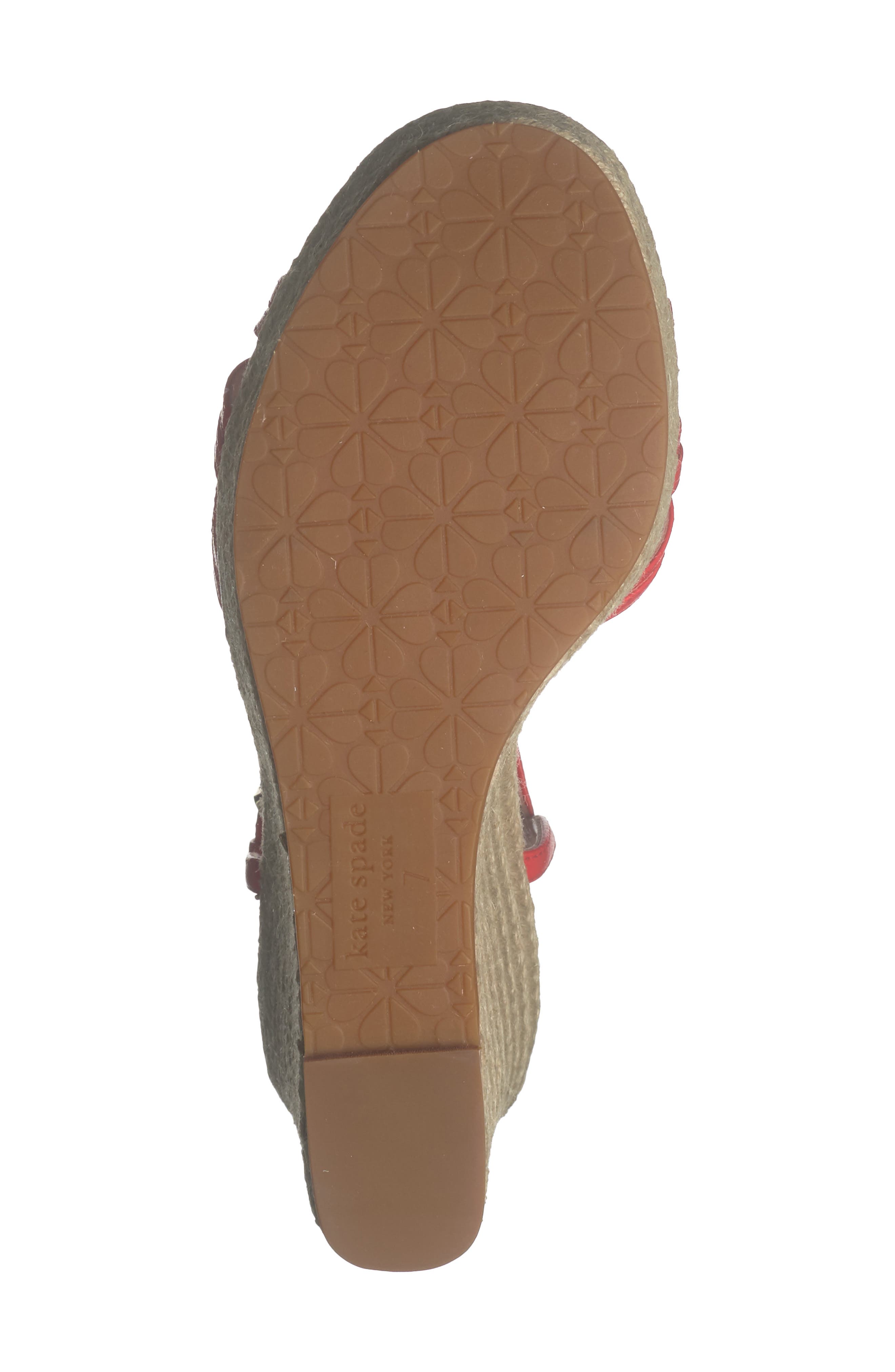 Kate Spade New York tessa espadrille platform wedge sandal, Alternate, color, Ladybug