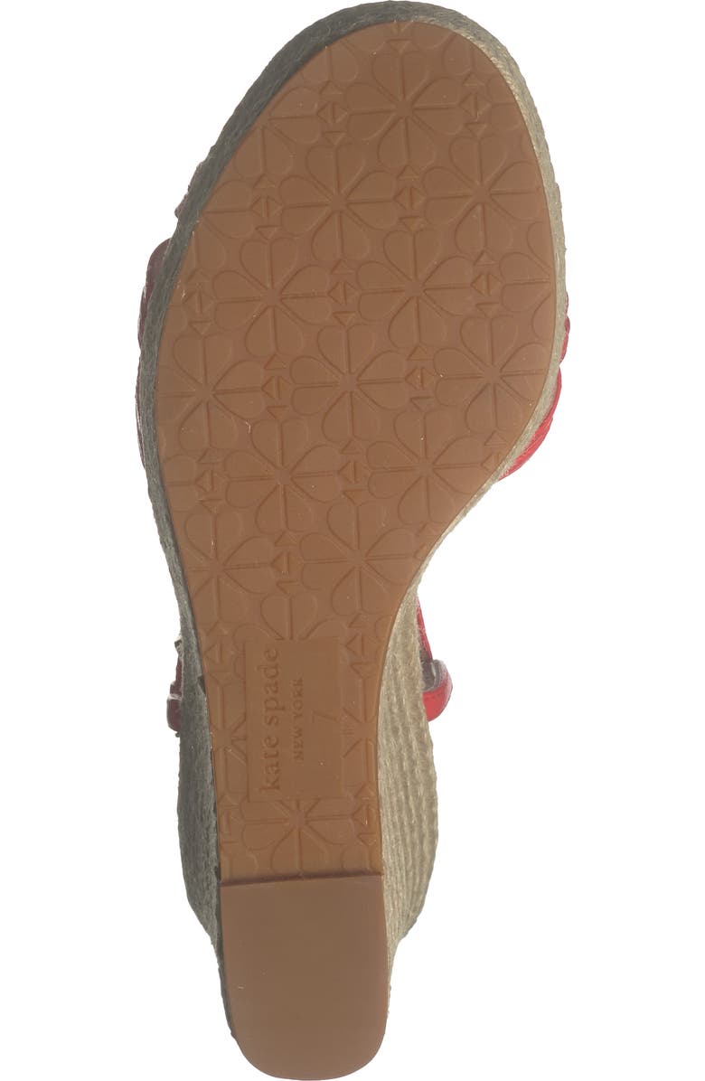 Kate Spade New York tessa espadrille platform wedge sandal, Alternate, color, Ladybug