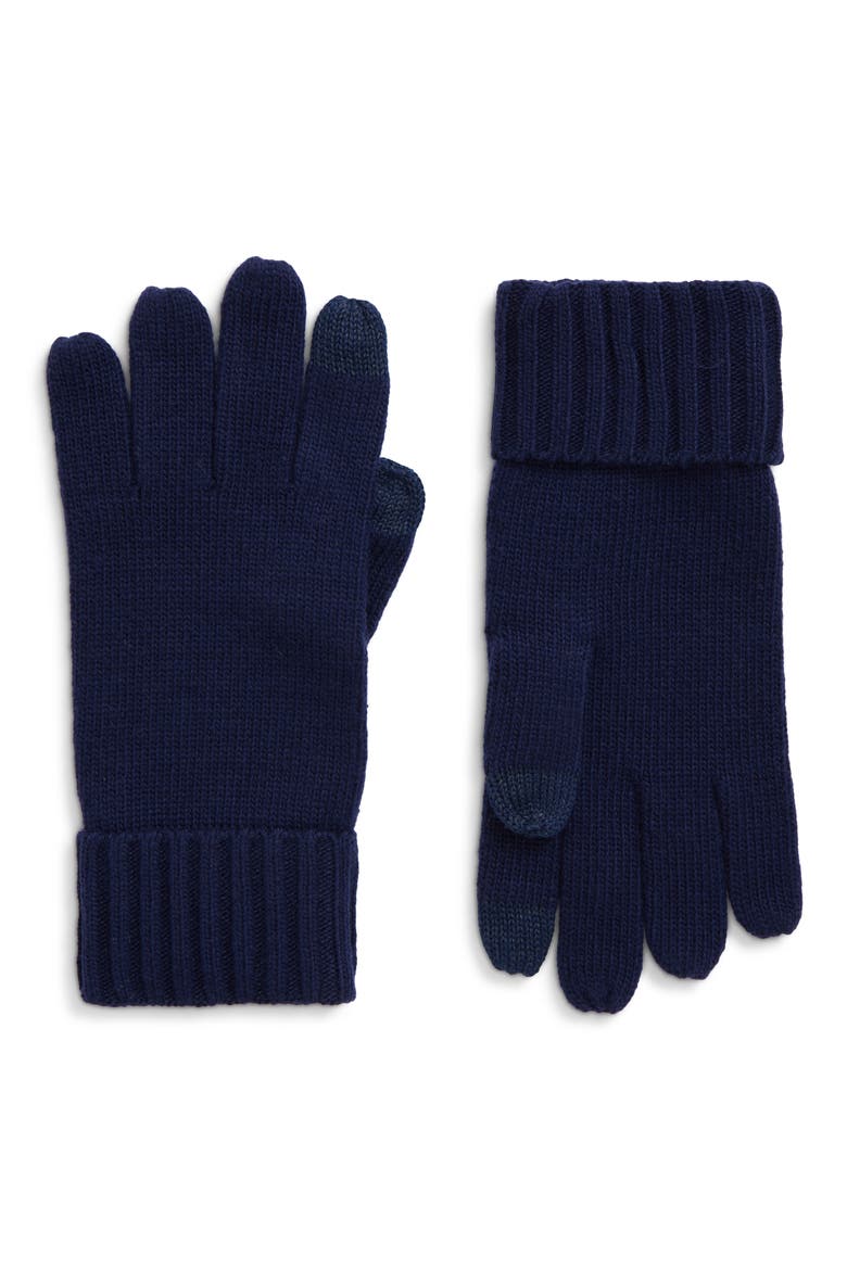 Essential Tech Gloves, Main, color, NAVY