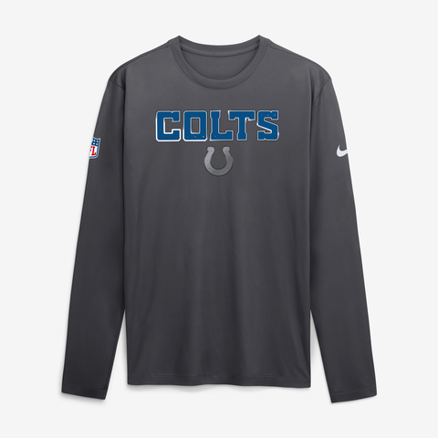 Men's Nike  Anthracite Indianapolis Colts 2026 Rivalries Collection Sideline Legend Long Sleeve T-Shirt