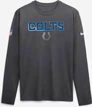 Nike Men's Nike  Anthracite Indianapolis Colts 2026 Rivalries Collection Sideline Legend Long Sleeve T-Shirt
