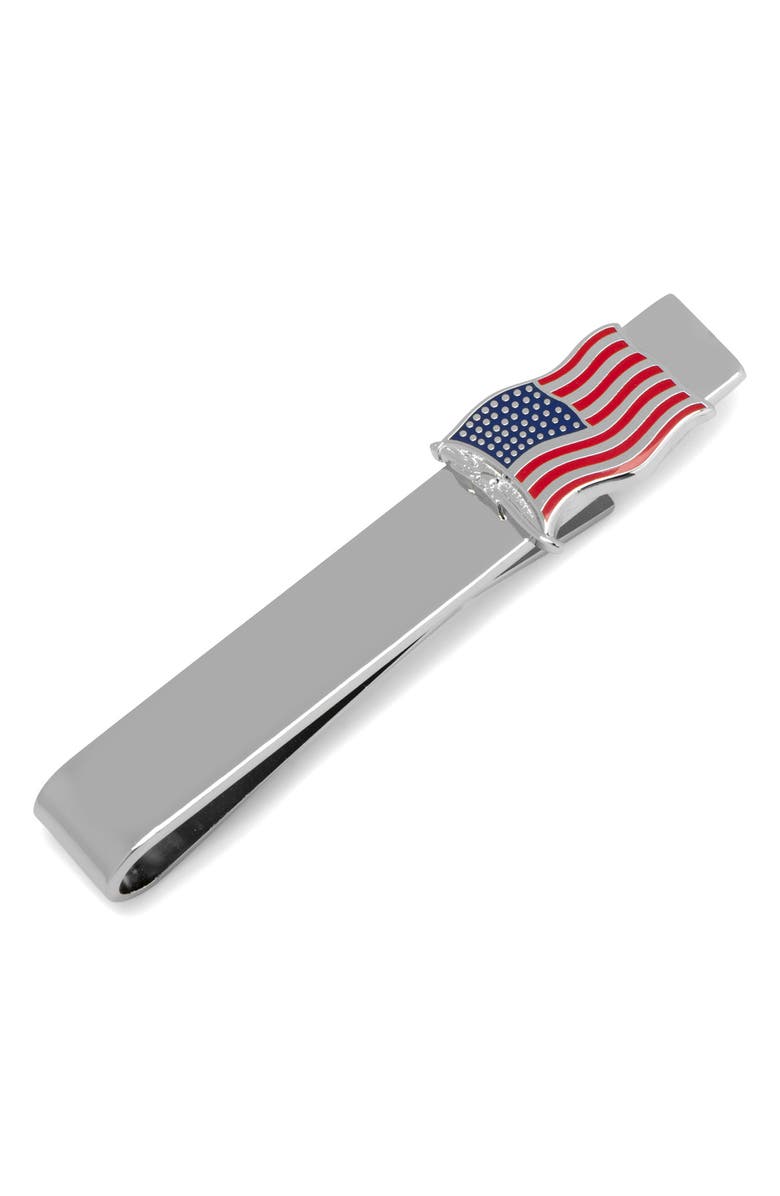 Cufflinks, Inc. American Flag Cuff Links & Tie Bar Set, Alternate, color, Red